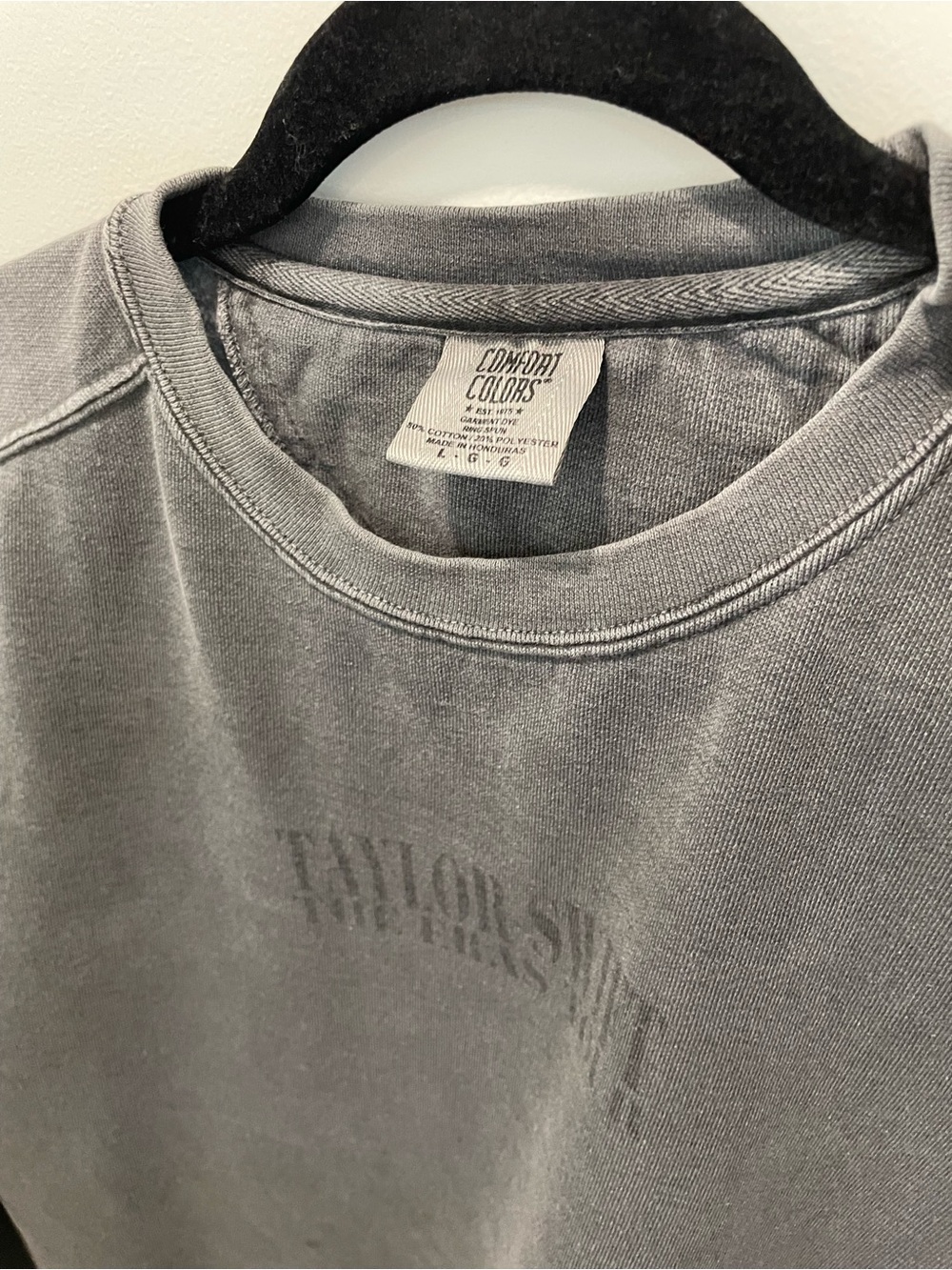 Taylor Swift Eras Tour Mineral Gray Crewneck Sweatshirt - Oversized Large - Picture 2 of 7